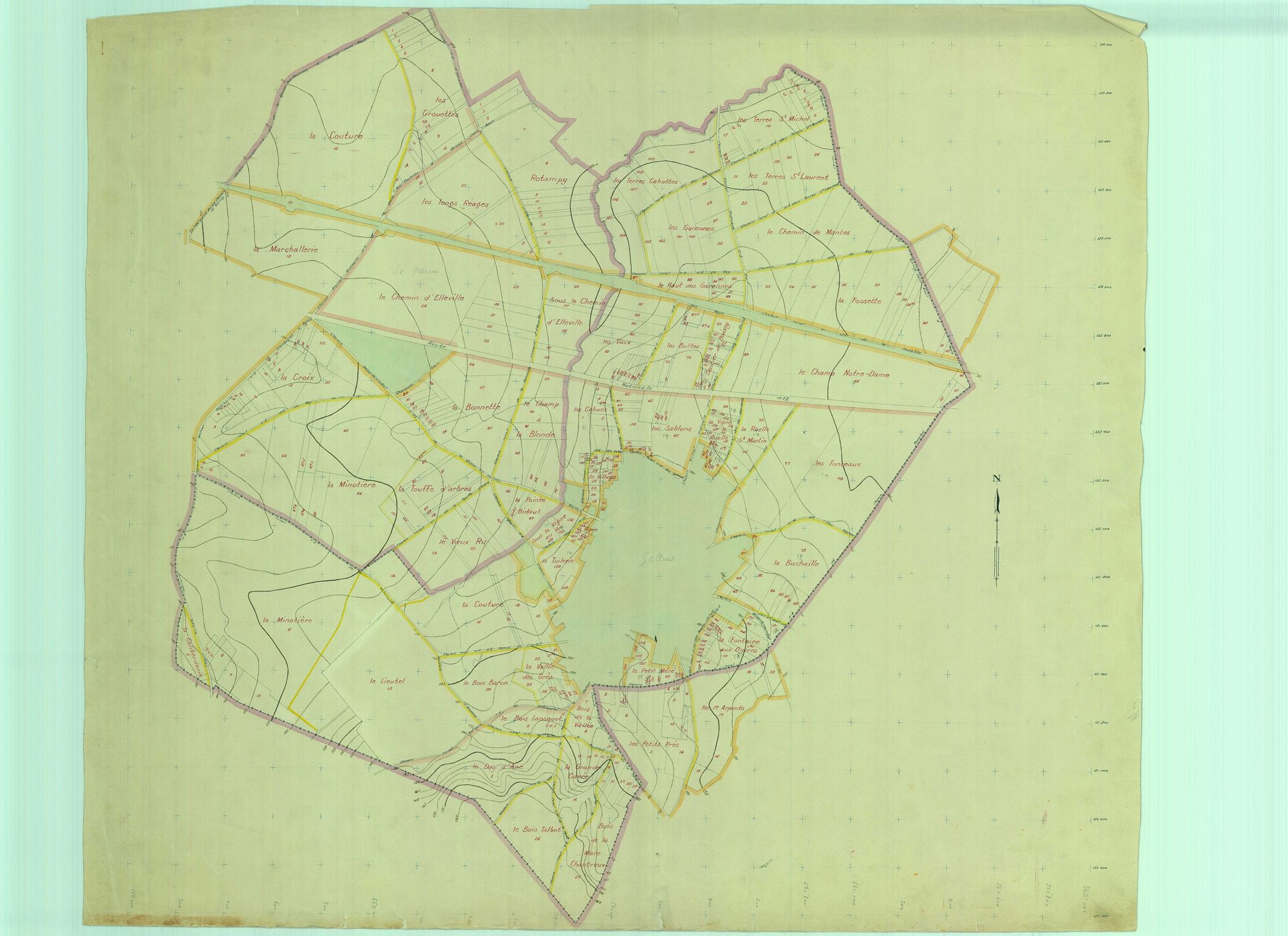 Galluis - Plans du cadastre remembré