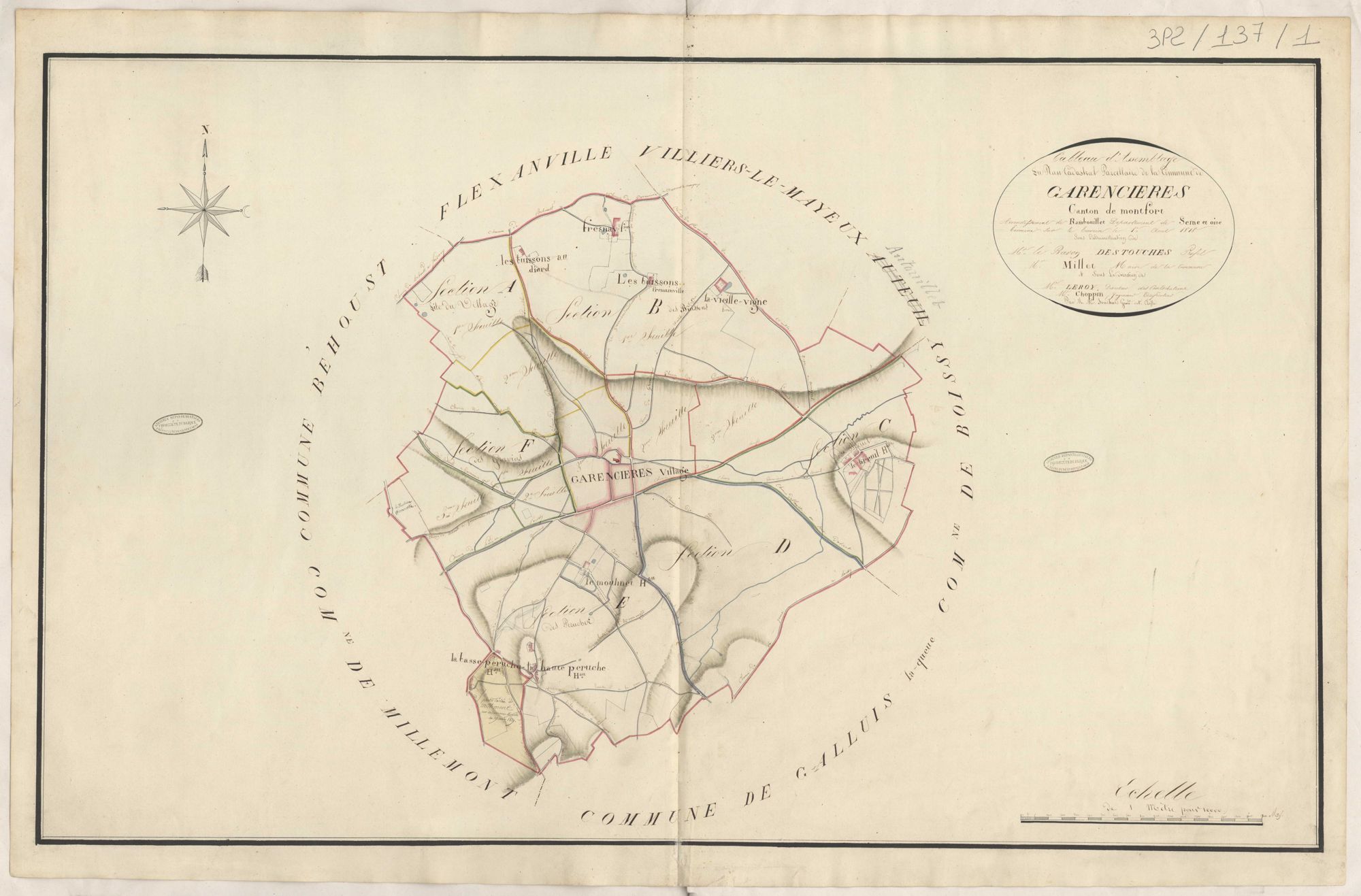 Garancières - Plans de la Préfecture de Seine-et-Oise