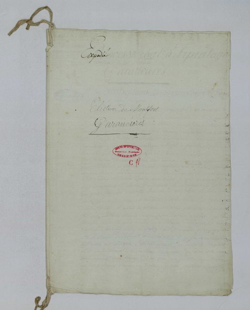 Garancières - Procès-verbal d'arpentage du territoire de la paroisse de Garancières