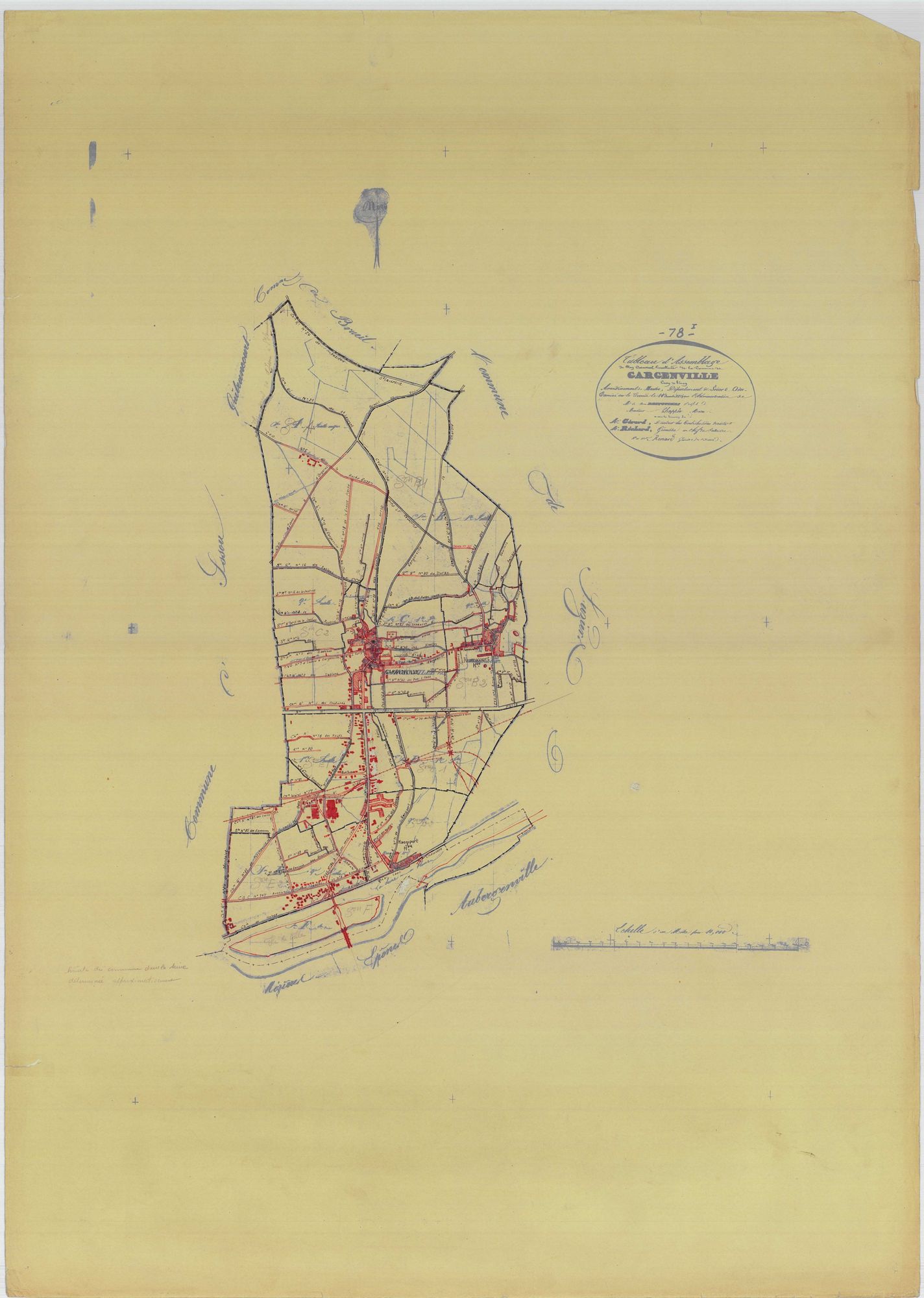 Gargenville - Plans du cadastre rénové