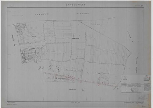 Gargenville - Plans du cadastre remembré