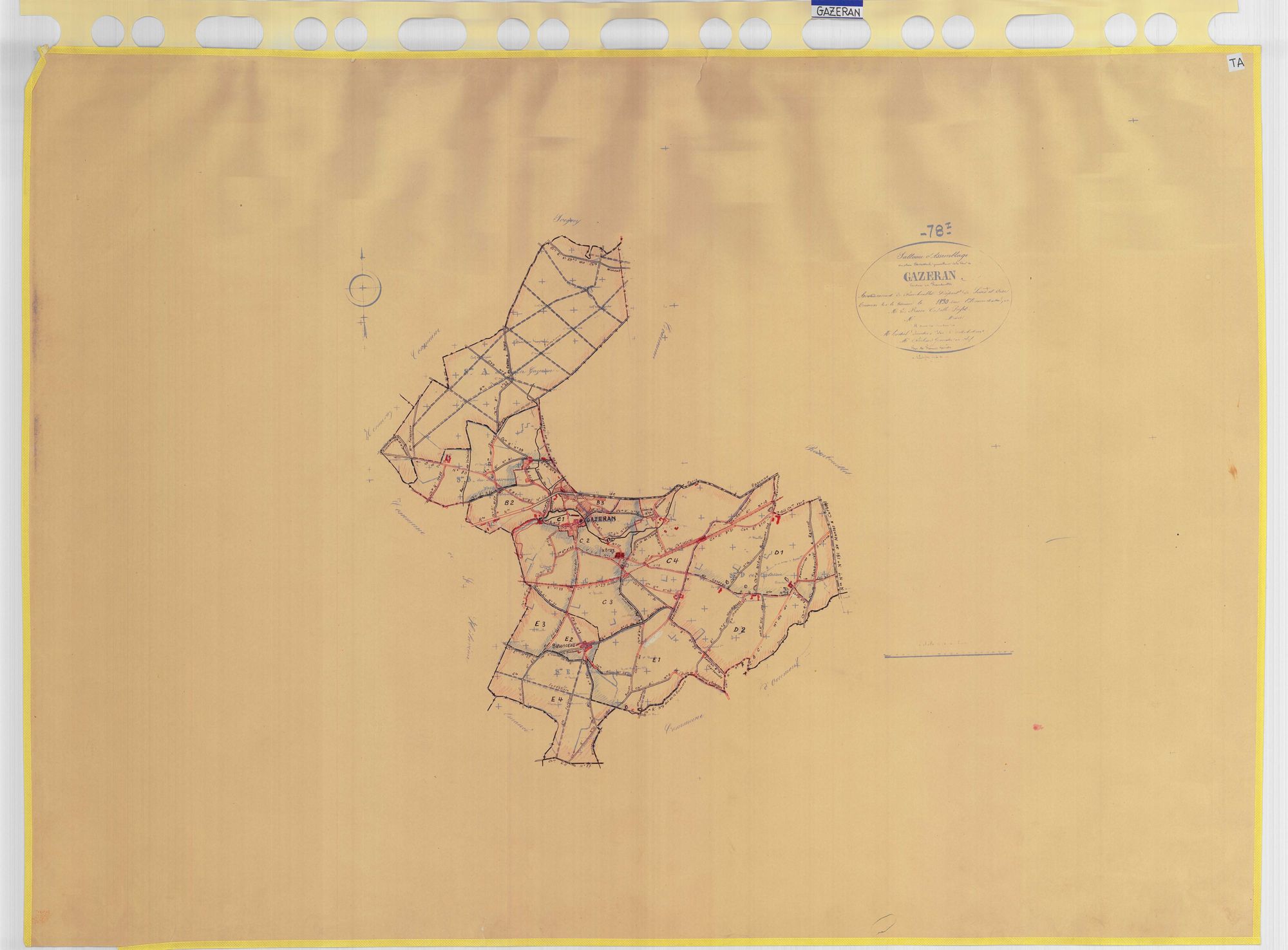 Gazeran - Plans du cadastre rénové