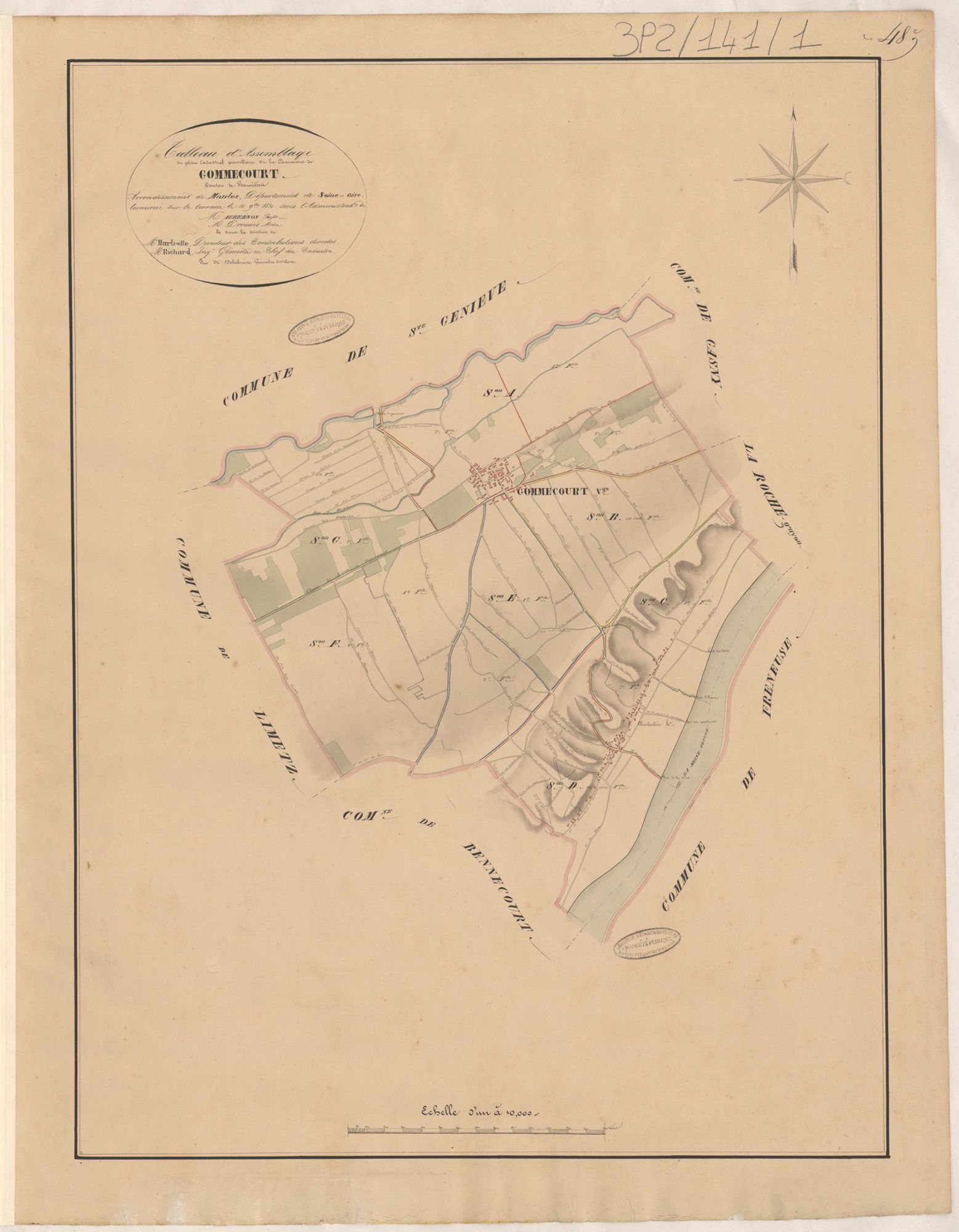 Gommecourt - Plans de la Préfecture de Seine-et-Oise