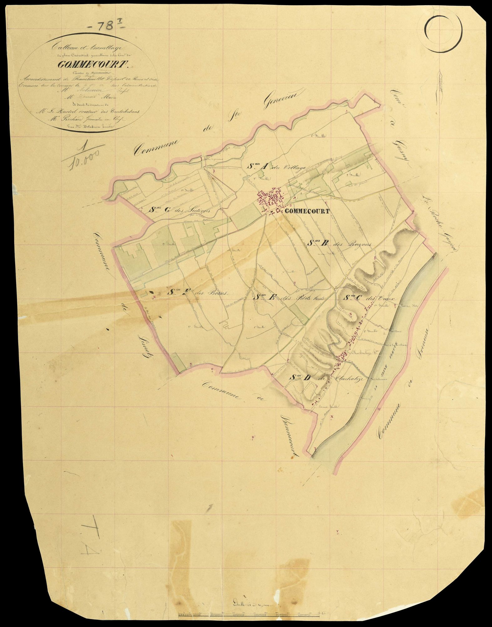 Gommecourt - Plans de l’Administration du cadastre