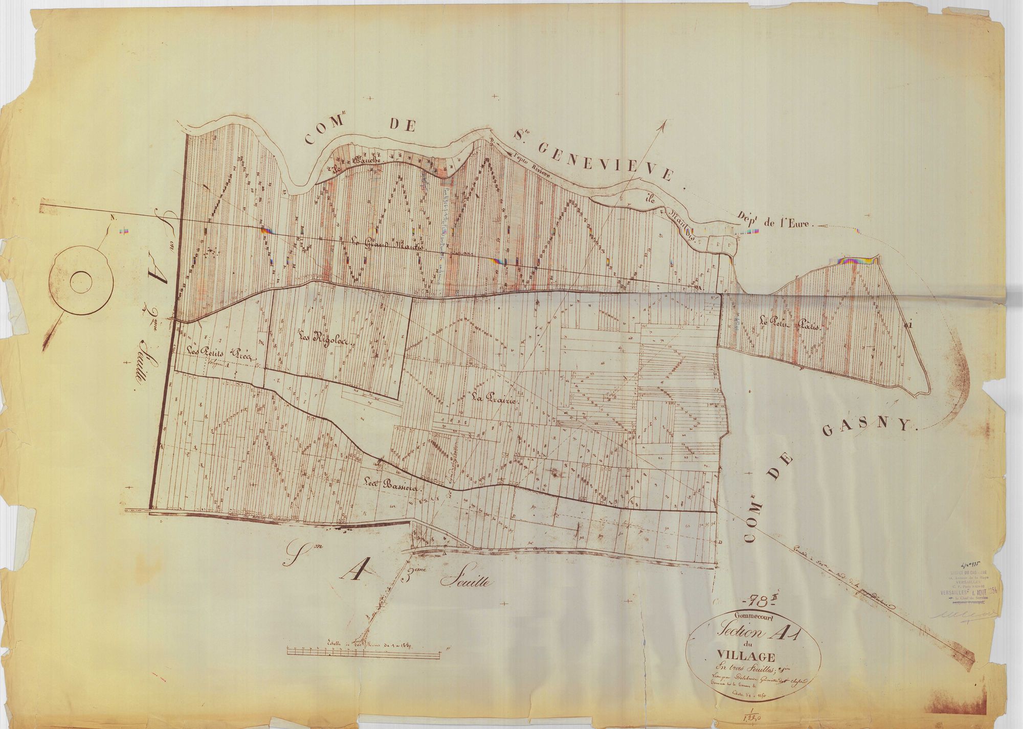Gommecourt - Plans du cadastre rénové