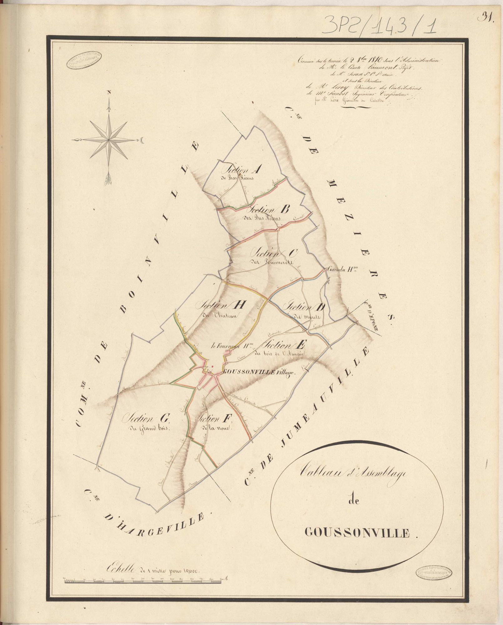 Goussonville - Plans de la Préfecture de Seine-et-Oise