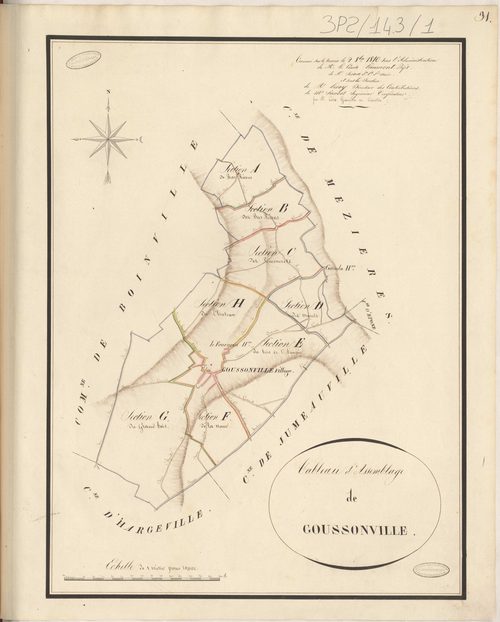 Goussonville - Plans de la Préfecture de Seine-et-Oise