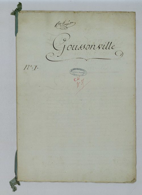 Goussonville - Procès-verbal d'arpentage du territoire de la paroisse de Goussonville