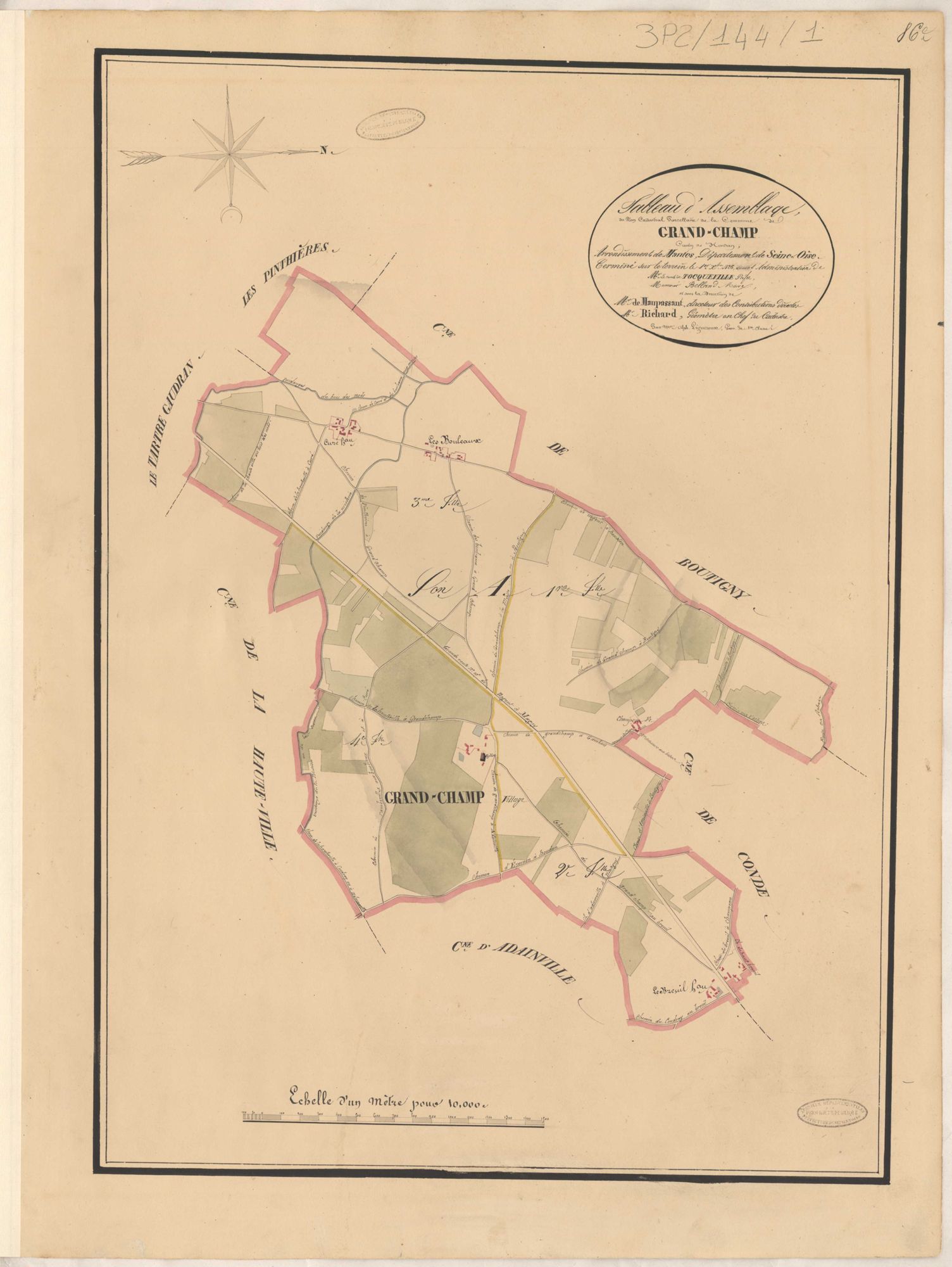 Grandchamp - Plans de la Préfecture de Seine-et-Oise