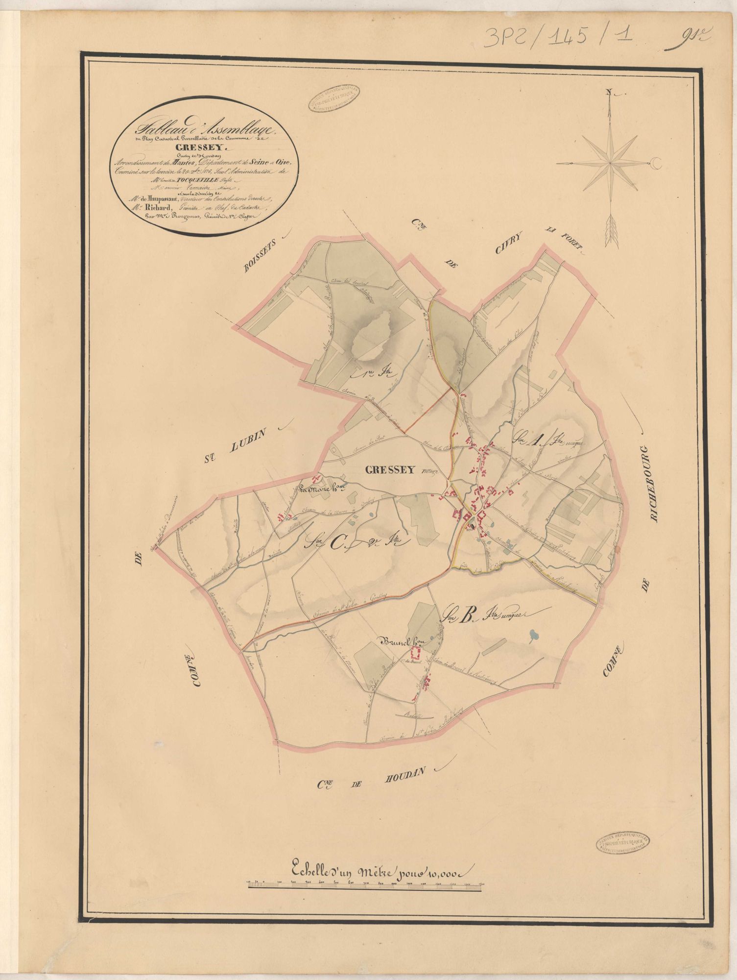 Gressey - Plans de la Préfecture de Seine-et-Oise