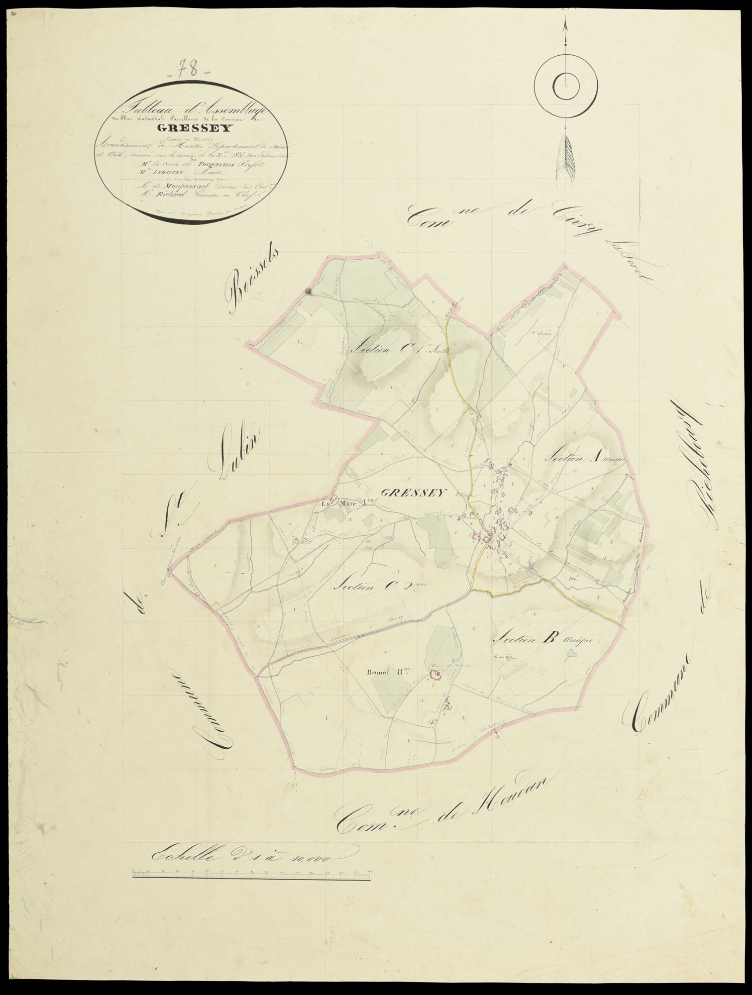 Gressey - Plans de l’Administration du cadastre