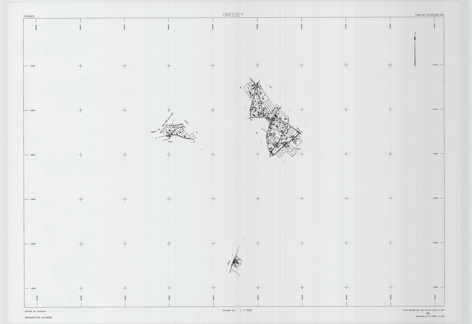Gressey - Plans du cadastre révisé