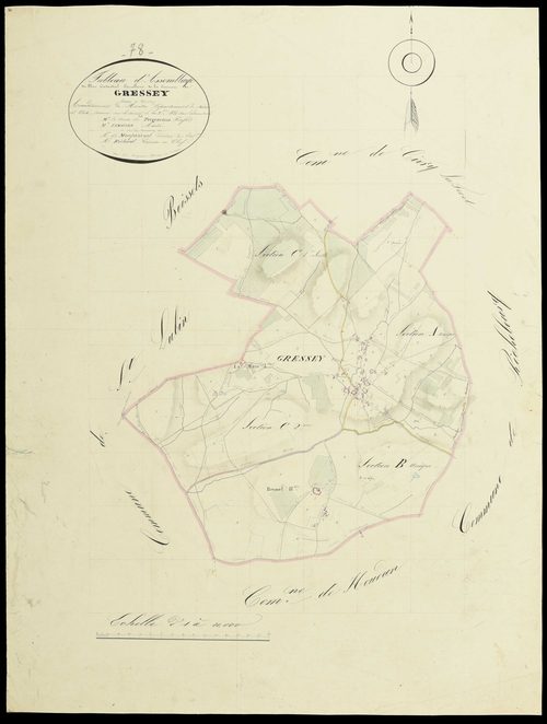 Gressey - Plans de l’Administration du cadastre