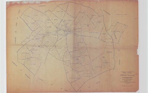 Gressey - Plans du cadastre remembré