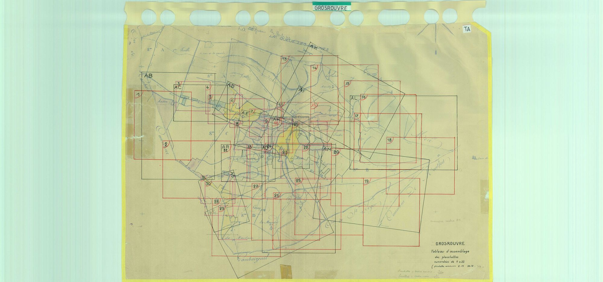 Grosrouvre - Plans du cadastre rénové
