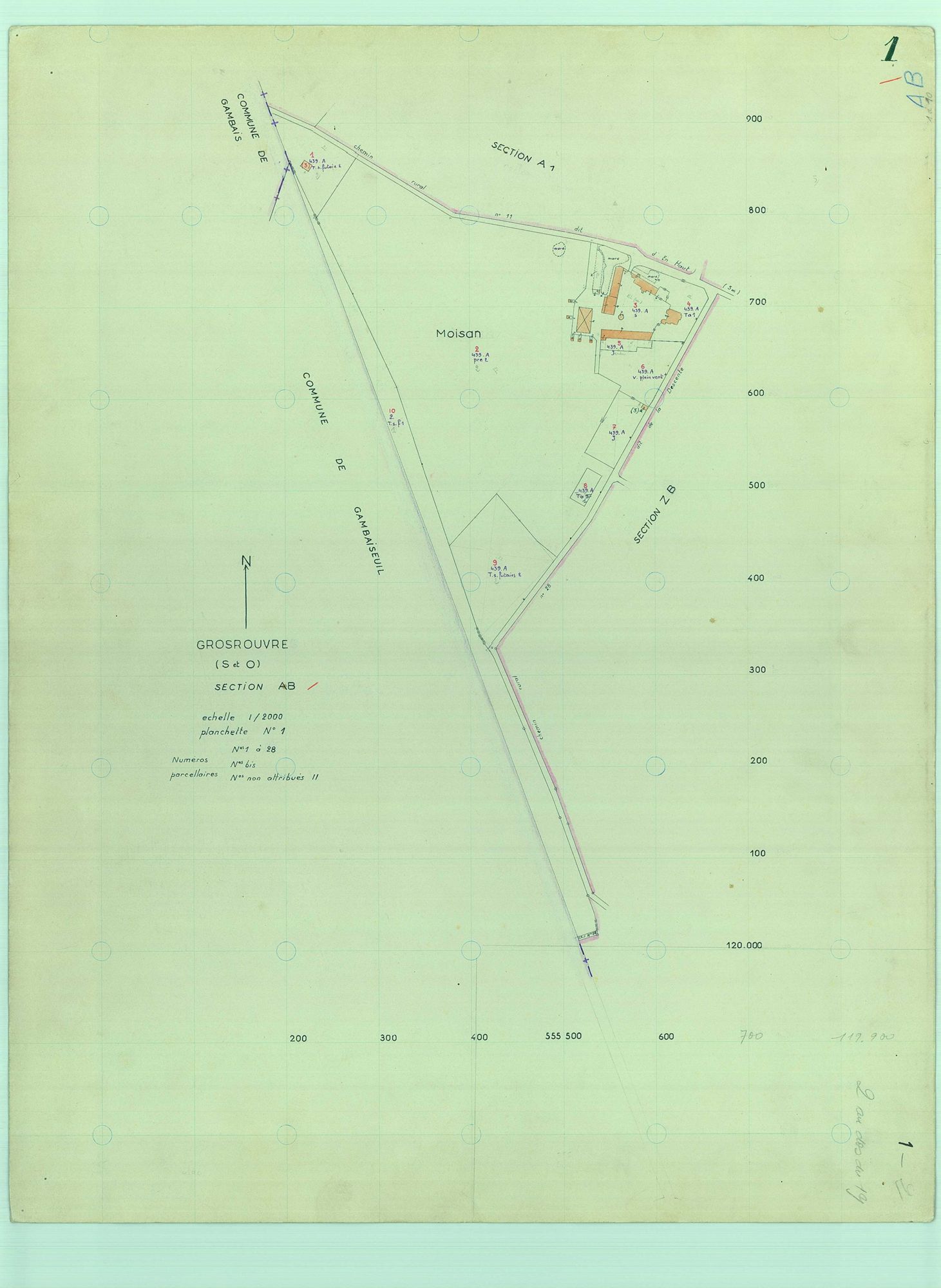 Grosrouvre - Plans du cadastre révisé