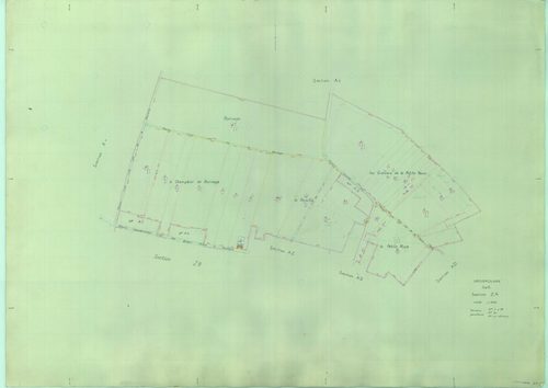 Grosrouvre - Plans du cadastre remembré
