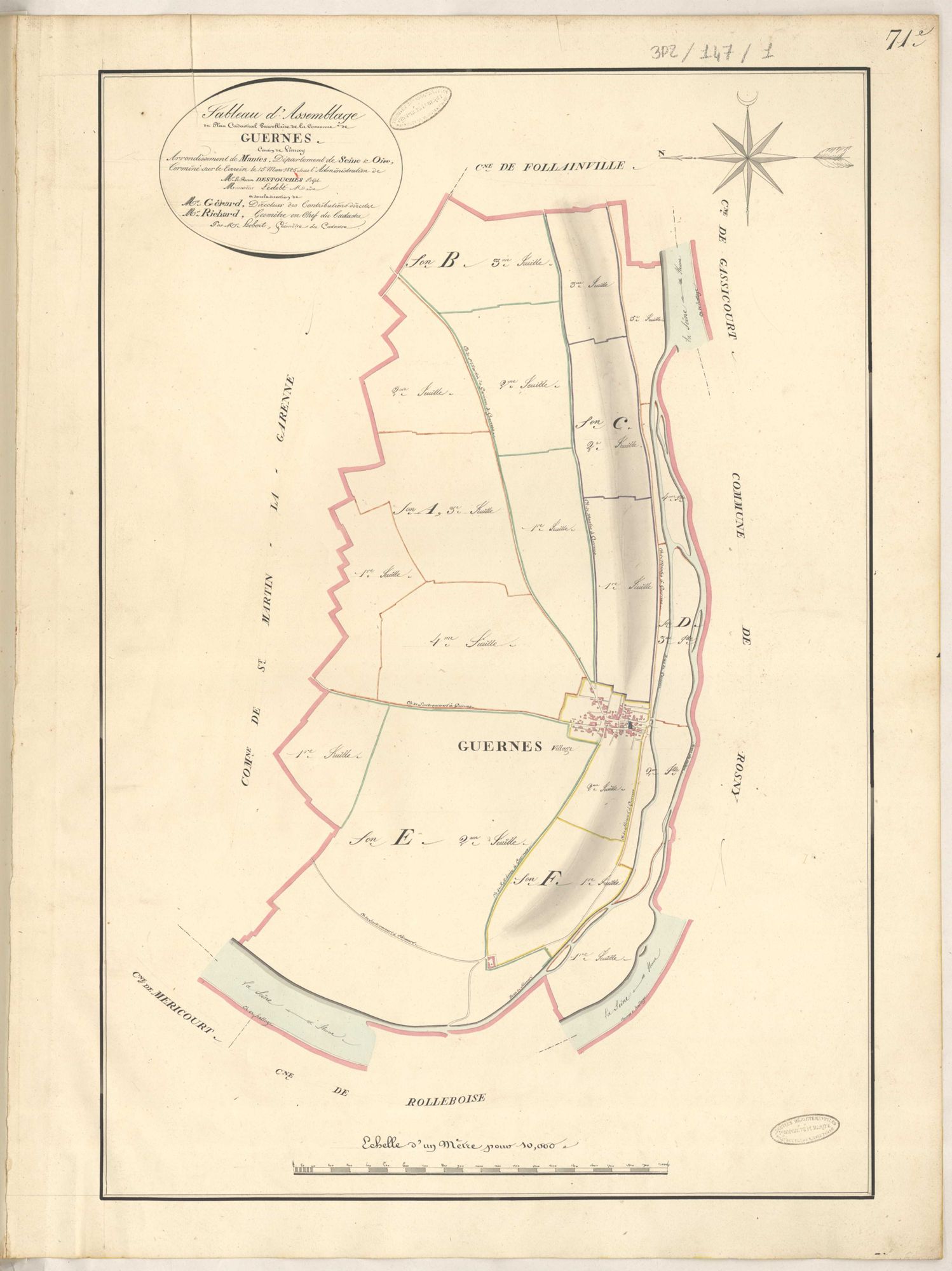 Guernes - Plans de la Préfecture de Seine-et-Oise