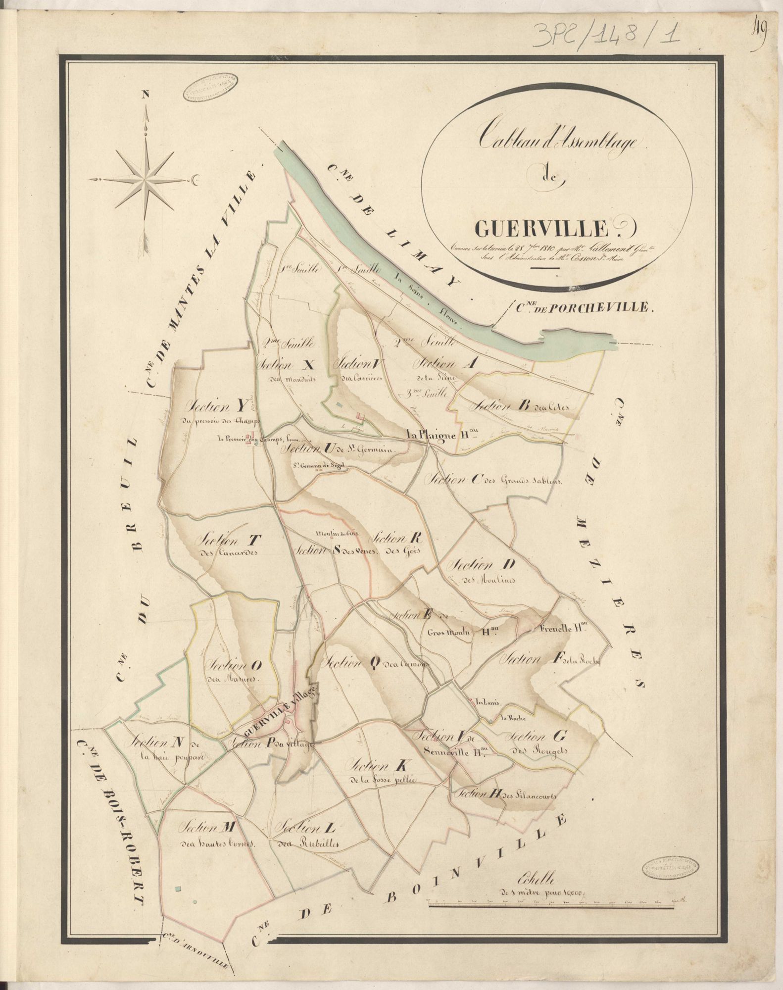 Guerville - Plans de la Préfecture de Seine-et-Oise