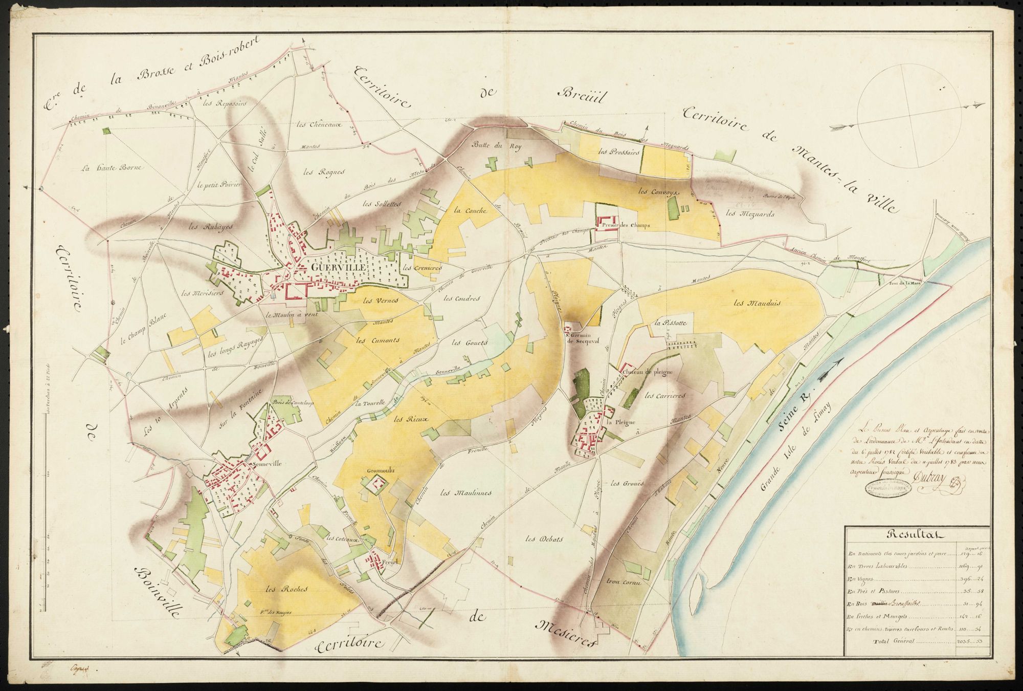 Guerville - Plan d'intendance de la paroisse de Guerville