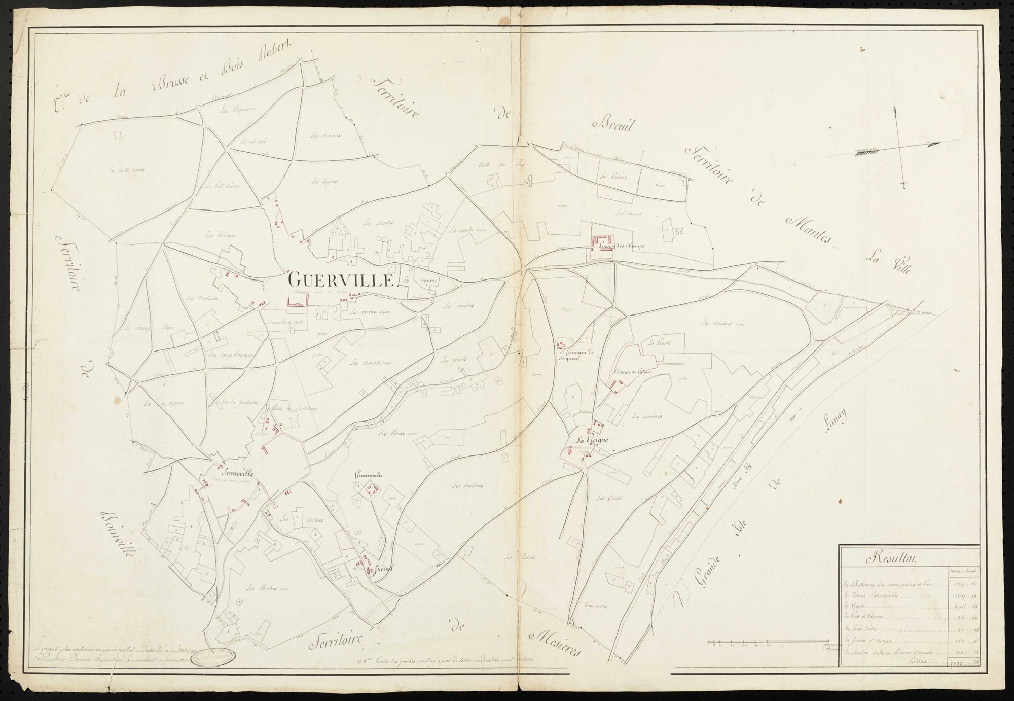 Guerville - Plan d'intendance de la paroisse de Guerville