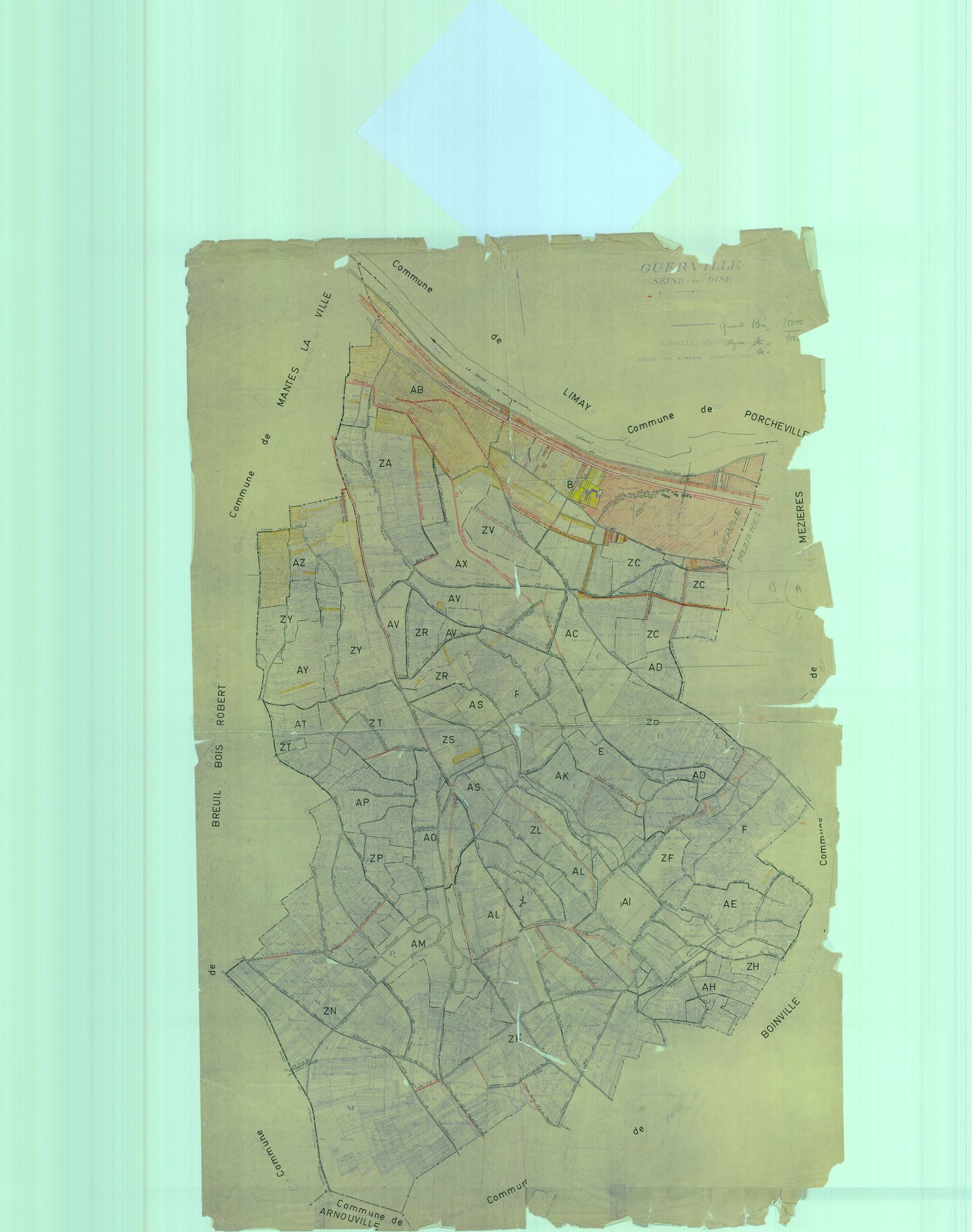 Guerville - Plans du cadastre rénové