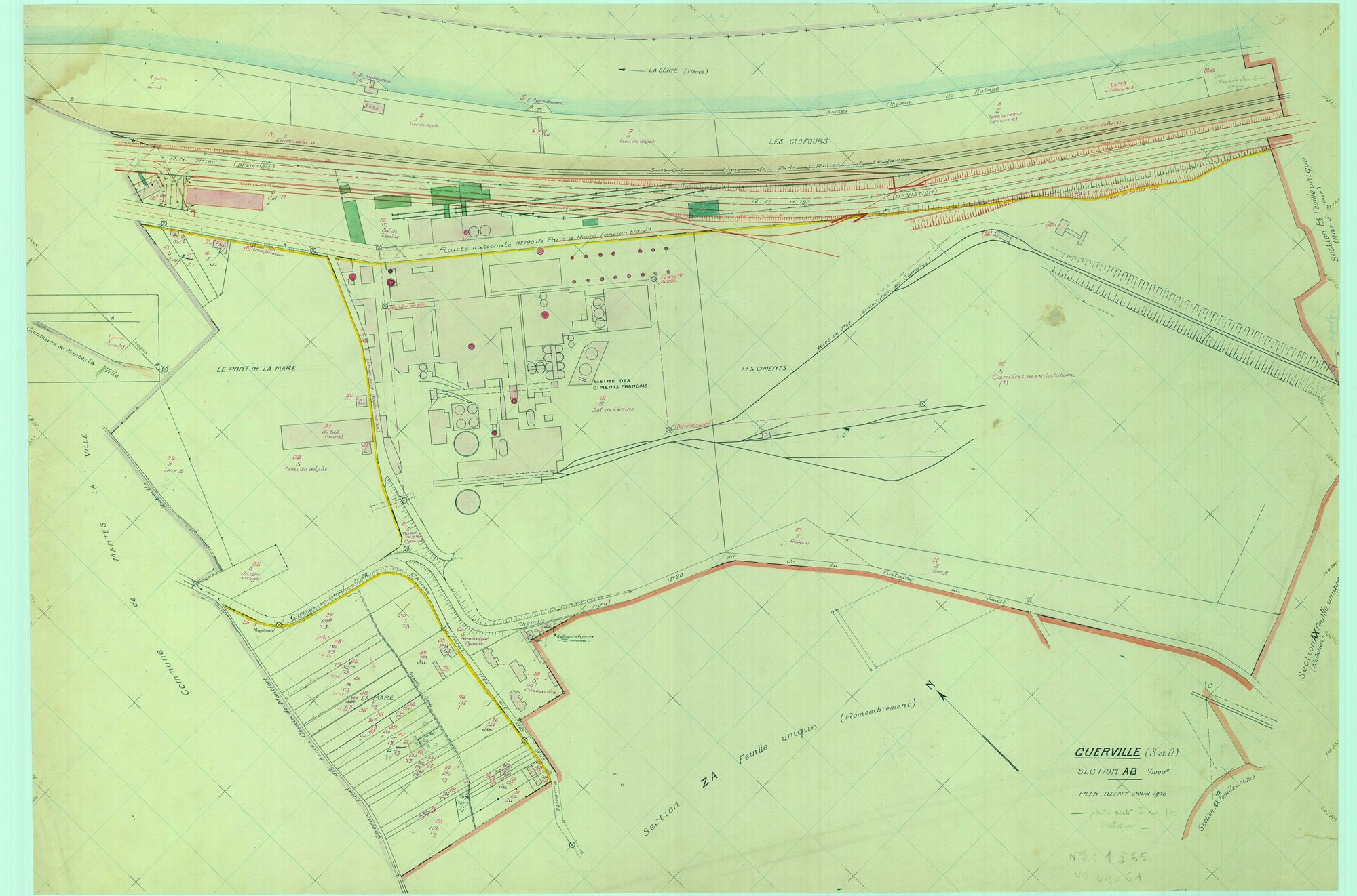 Guerville - Plans du cadastre révisé