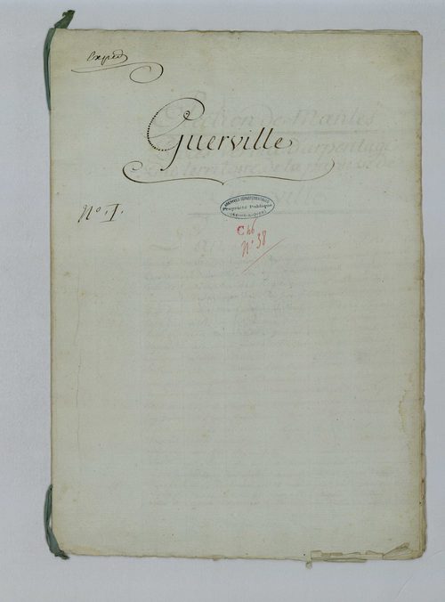 Guerville - Procès-verbal d'arpentage du territoire de la paroisse de Guerville