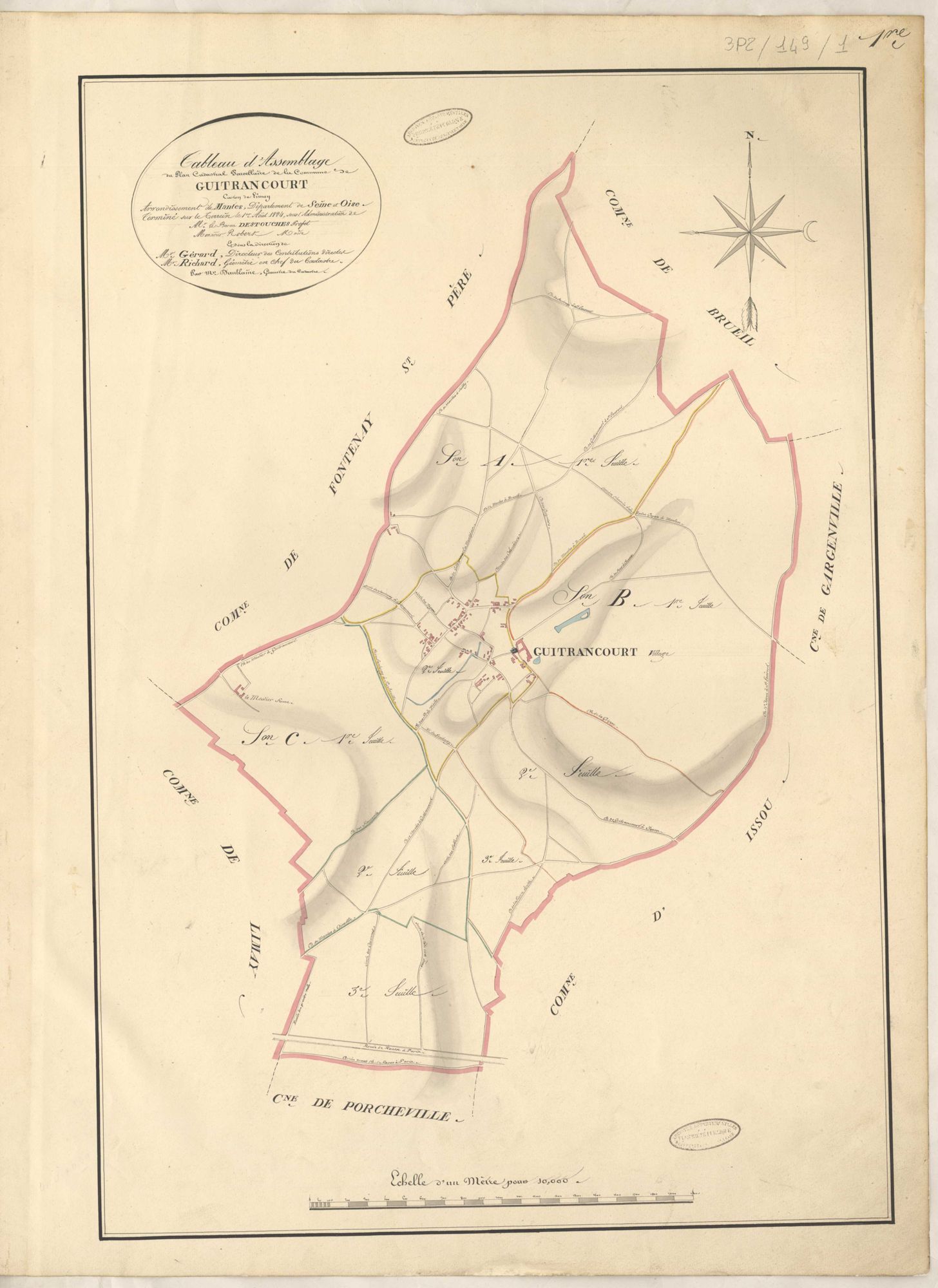 Guitrancourt - Plans de la Préfecture de Seine-et-Oise