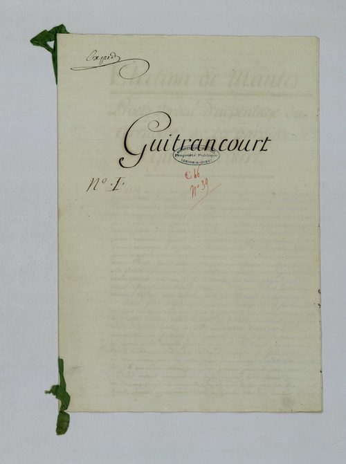 Guitrancourt - Procès-verbal d'arpentage du territoire de la paroisse de Guitrancourt