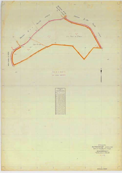 Guitrancourt - Plans du cadastre remembré