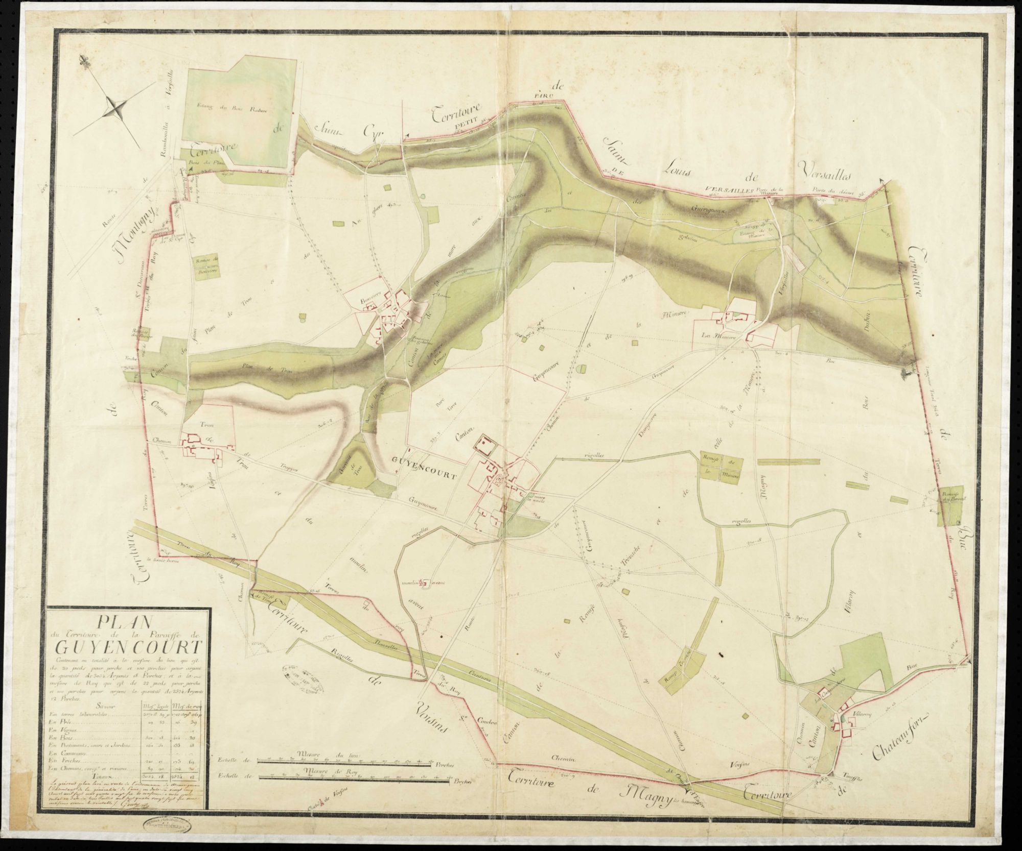 Guyancourt - Plan d'intendance de la paroisse de Guyancourt