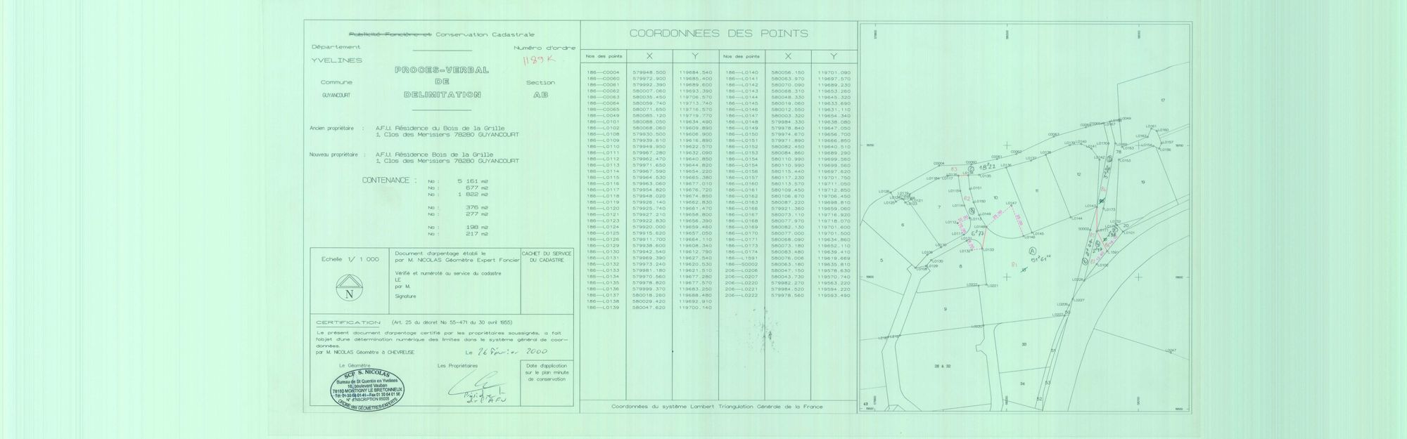 Guyancourt - Plans du cadastre révisé