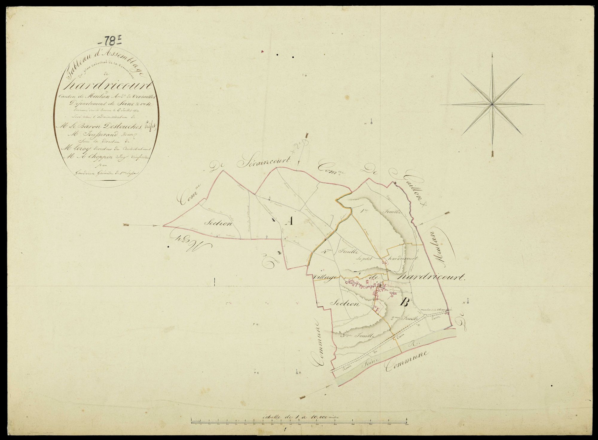 Hardricourt - Plans de l’Administration du cadastre