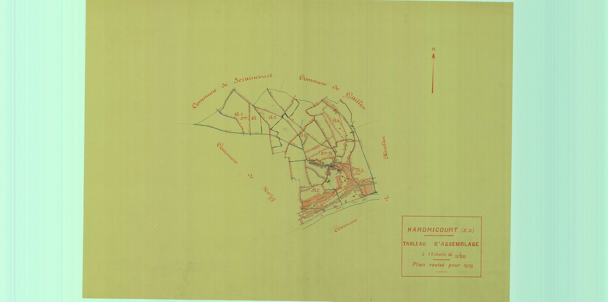 Hardricourt - Plans du cadastre rénové