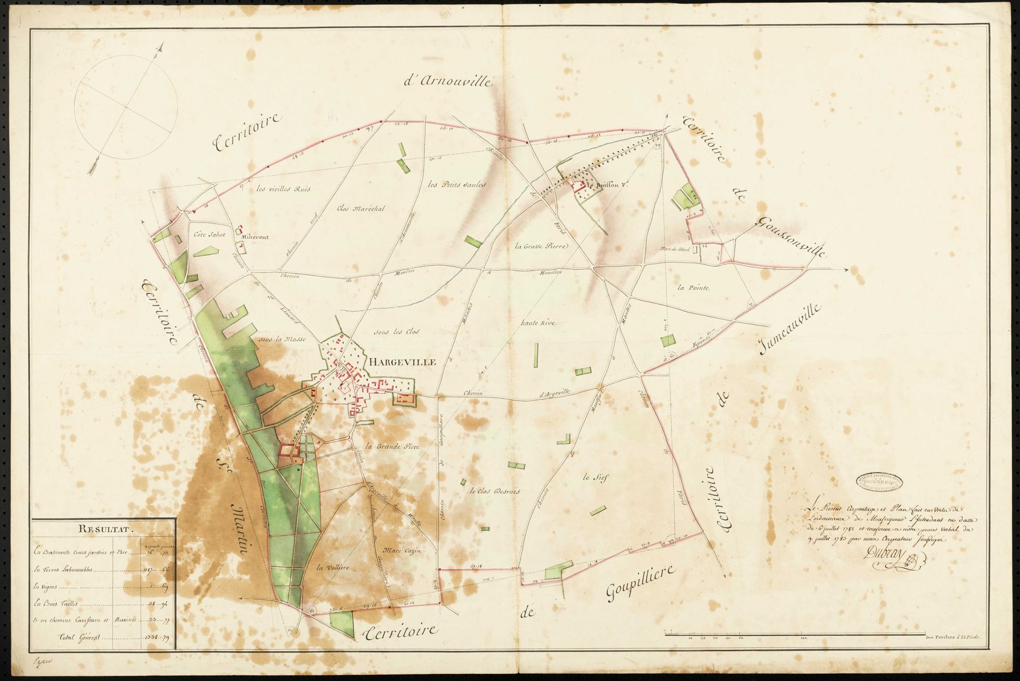 Hargeville - Plan d'intendance de la paroisse d'Hargeville