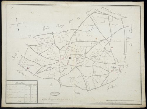 La Hauteville - Plan d'intendance de la paroisse de La Hauteville