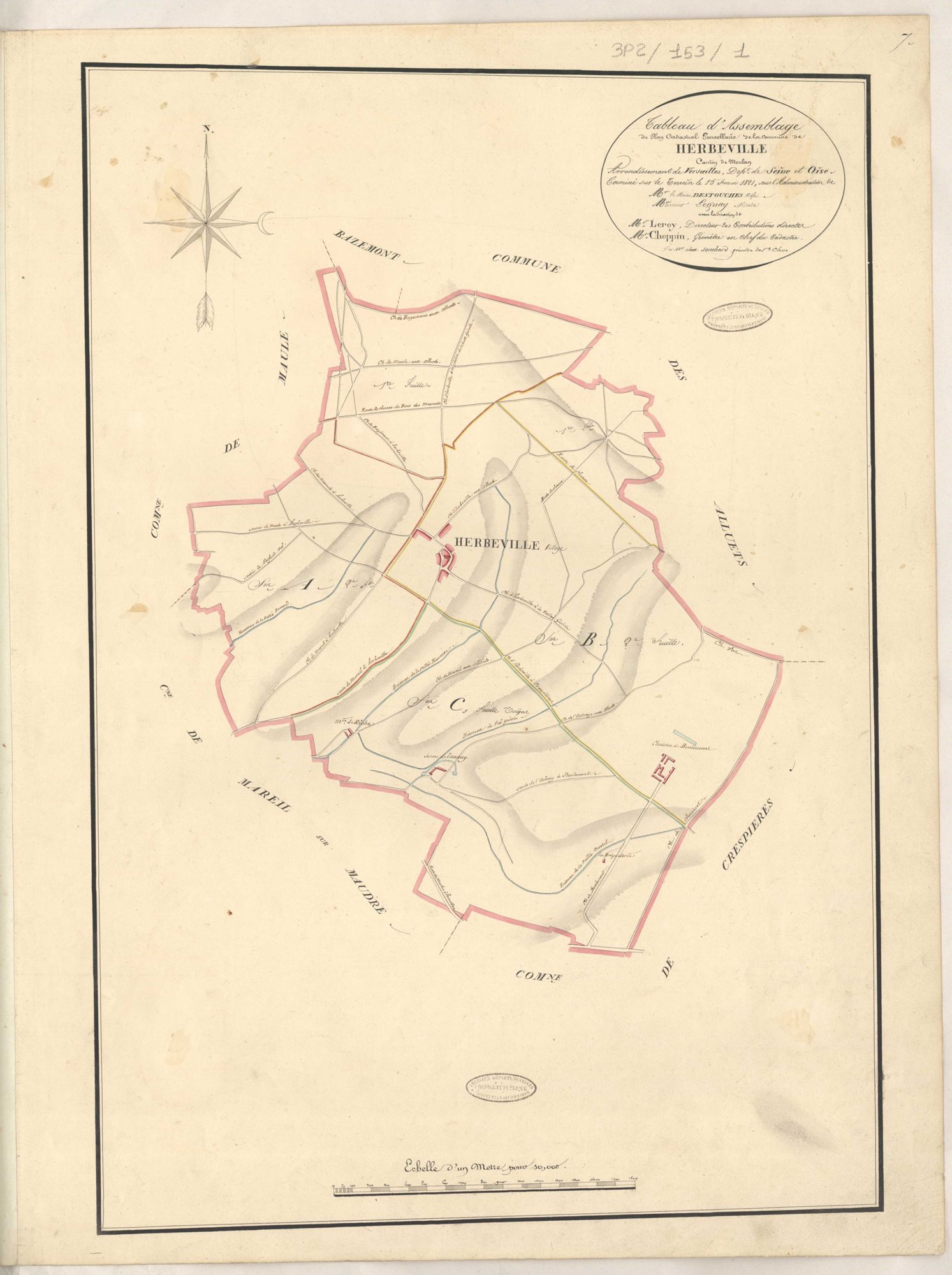 Herbeville - Plans de la Préfecture de Seine-et-Oise