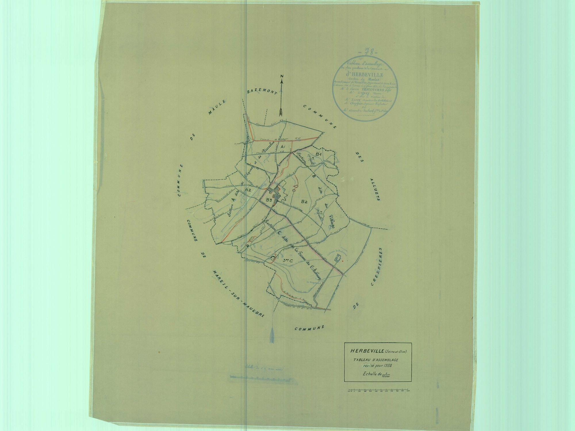 Herbeville - Plans du cadastre rénové
