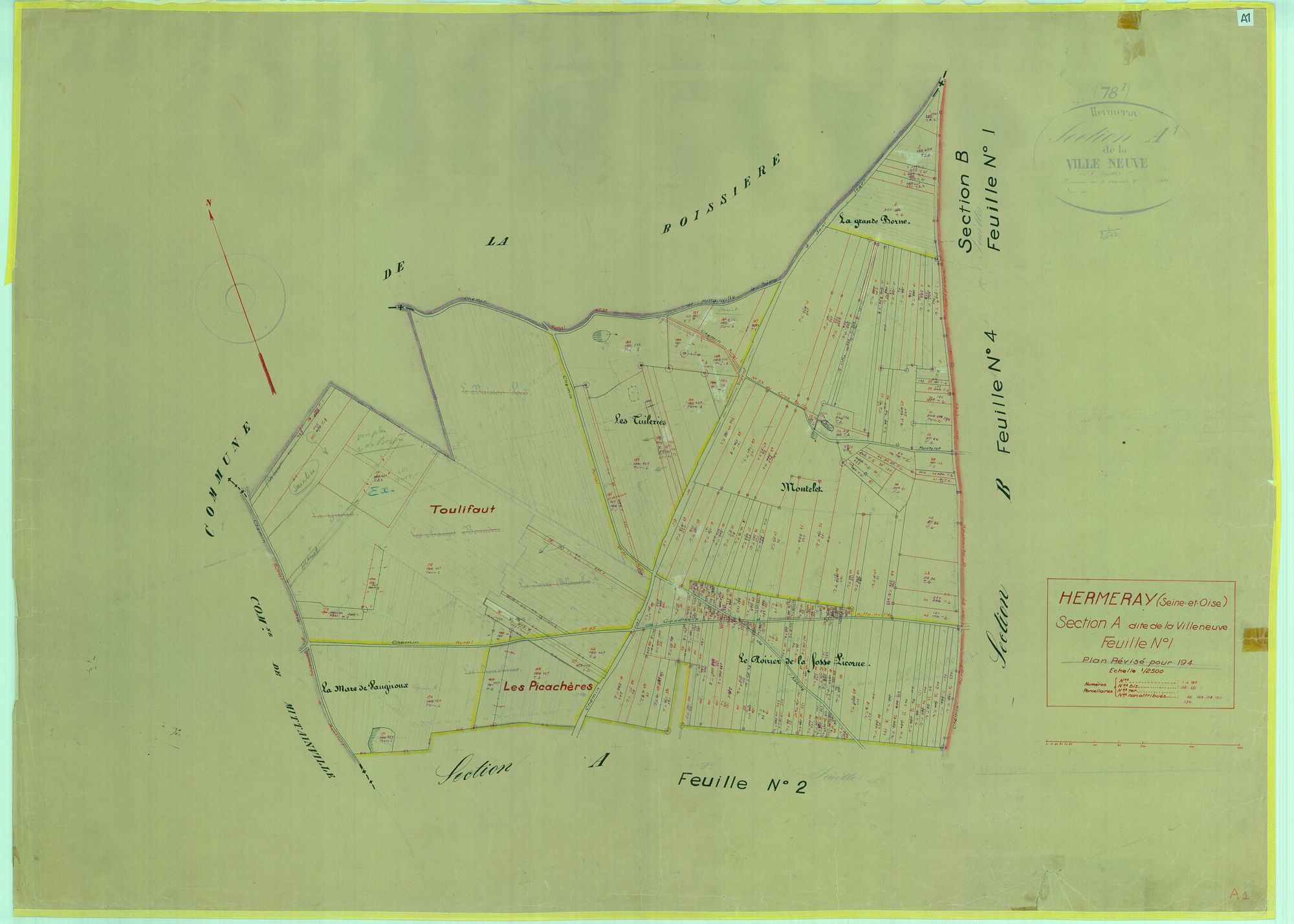 Hermeray - Plans du cadastre rénové