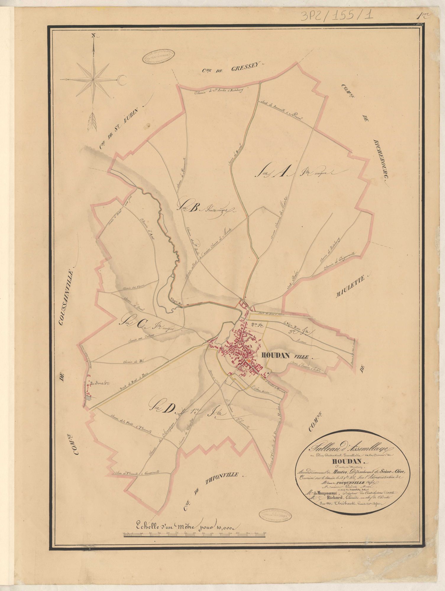 Houdan - Plans de la Préfecture de Seine-et-Oise