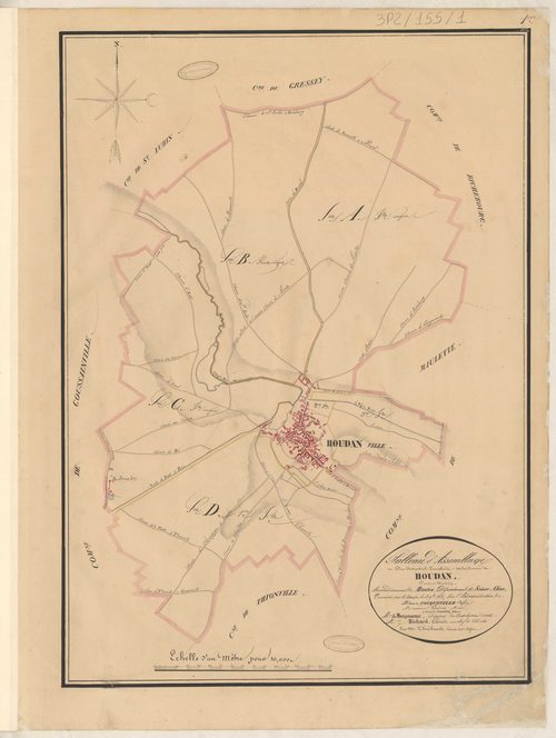 Houdan - Plans de la Préfecture de Seine-et-Oise