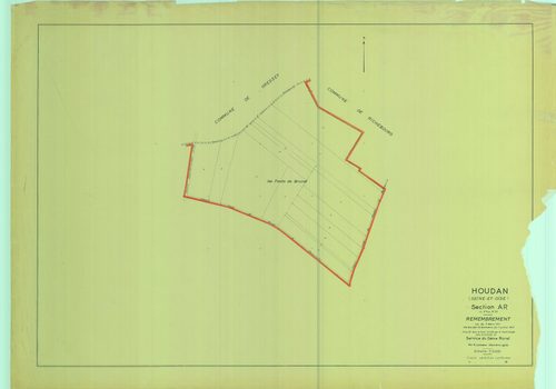 Houdan - Plans du cadastre remembré