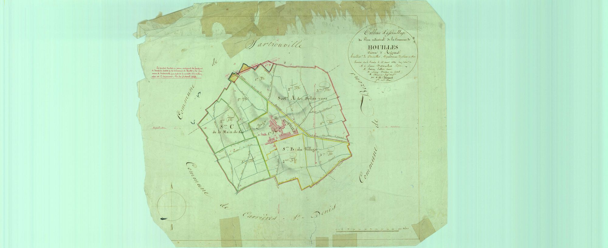 Houilles - Plans du cadastre rénové