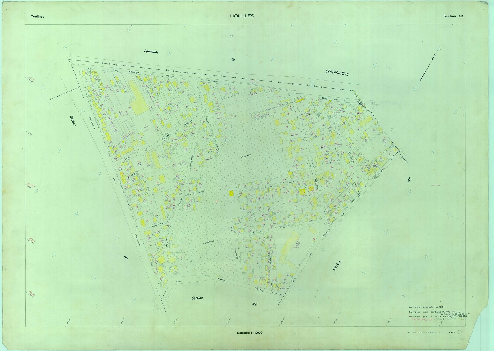Houilles - Plans du cadastre révisé