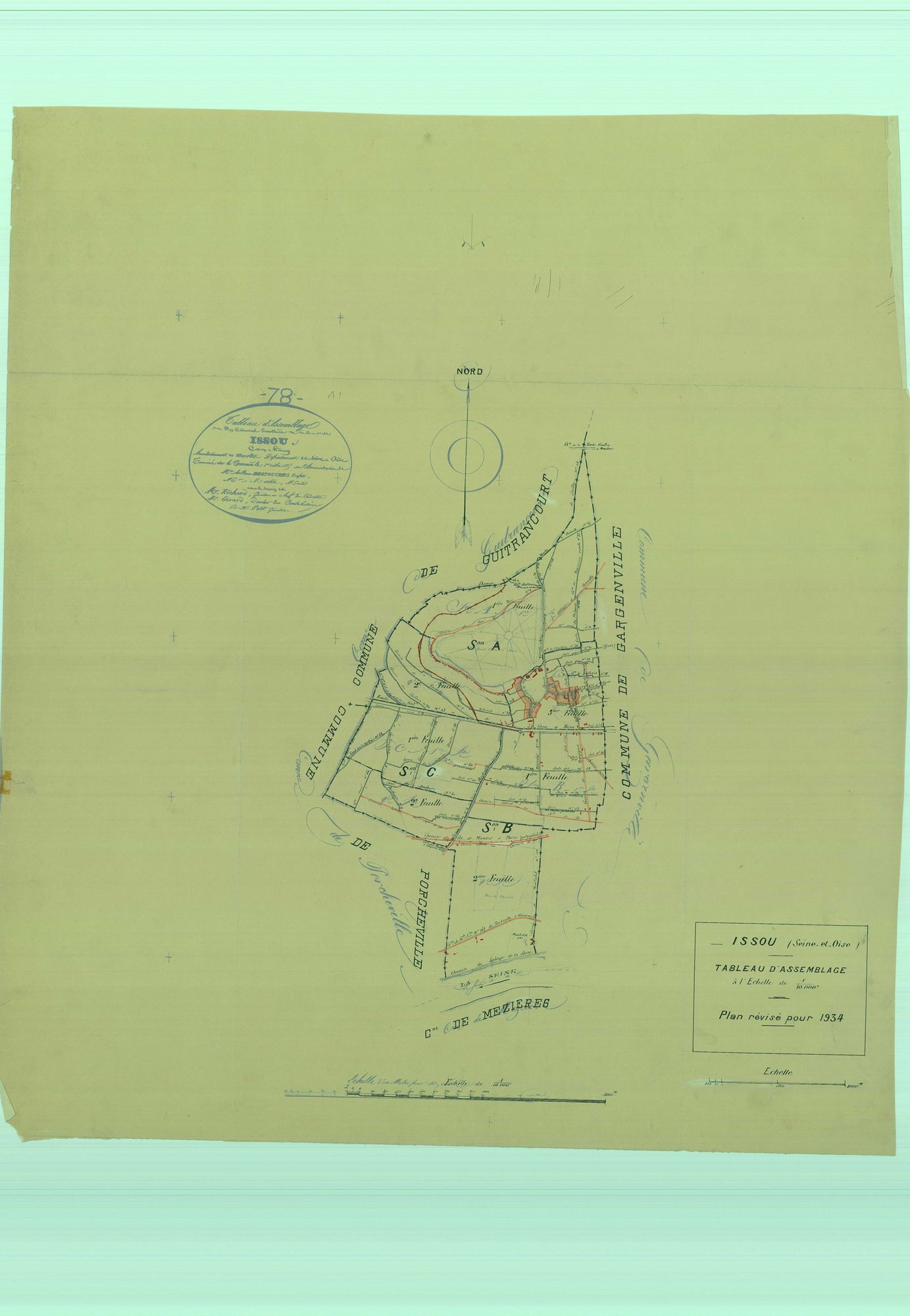 Issou - Plans du cadastre rénové