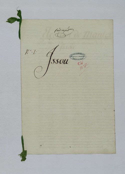 Issou - Procès-verbal d'arpentage du territoire de la paroisse de Issou