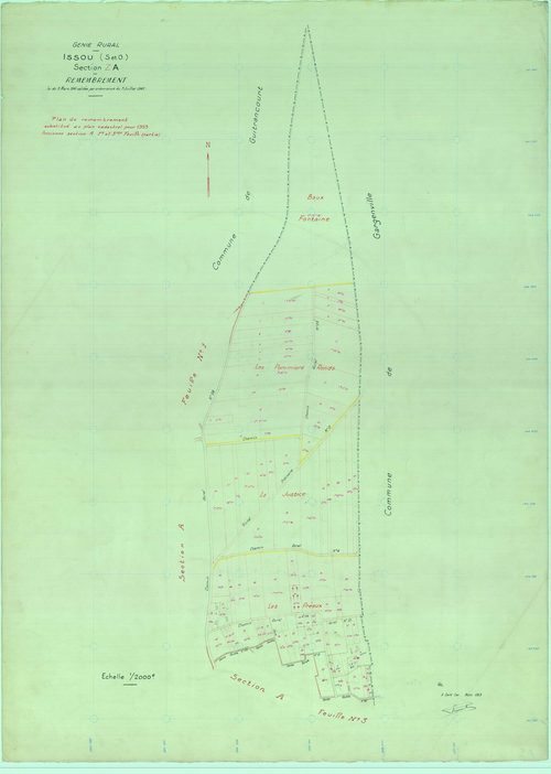 Issou - Plans du cadastre remembré