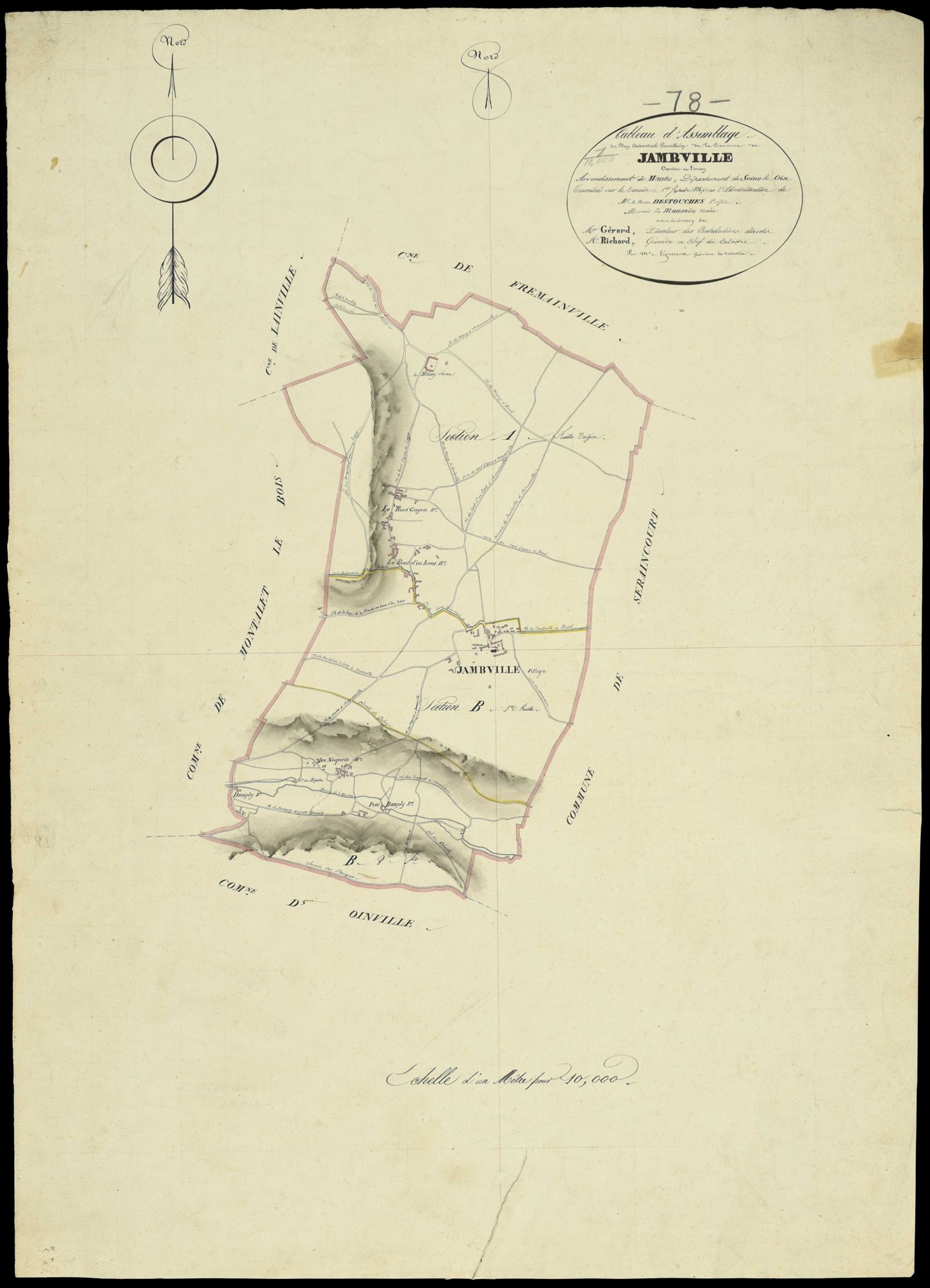 Jambville - Plans de l’Administration du cadastre