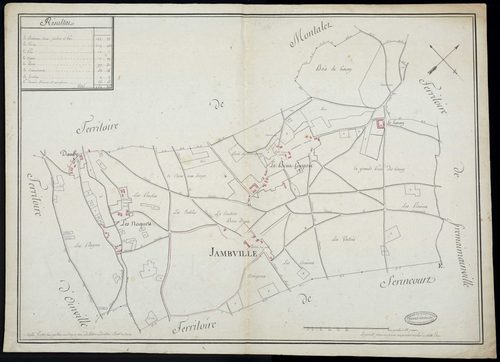 Jambville - Plan d'intendance de la paroisse de Jambville